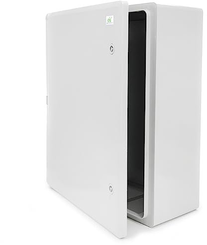 ELS Elektrotechnika Schaltschrank Industriegehäuse IP65 verzinkter Montageplatte Verriegelung Tür mit umlaufender Dichtung Wandgehäuse Gehäuse Leergehäuse ABS Kunststoff leer Schrank 500x600x220 mm