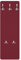 Bilderwelten Garderobe Unifarben 119cm x 39cm Einfarbig Bordeaux Modern Garderobenhaken Garderobenpaneel Flurgarderobe Flur-Möbel Wandgarderobe Holz