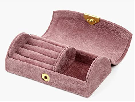 NEWNAN Mini-Schmuck-Organizer-Box, Ring, Ohrringe, Halskette, Geschenketui (Farbe: Schwarz-JoJo's Bizarre Adventure1, Größe: 10,2 x 5,1 x 3,5 cm)