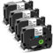 TZe-251 24mm Kompatibel TZe Brother P-touch Schriftband TZe251 TZ-251 AZe-251 Laminiert Etikettenband für Brother P-touch Cube P710BT D600VP P700 P750W 2430 2730, Schwarz auf Wei?, 4er Packung
