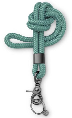 Dinalu, Schlüssel-Band, Schlüssel-Kette mit Karabiner mit schwarzem Metall, Universalkette für Schlüsselbund, Schlüssel-Anhänger-lang, Neck Lanyard sea breeze