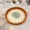 Round Rattan Tray for Kitchen Decor and Serving - Coffee Table, Ottoman, Bed, Couch, Valet Tray - Decorative Rustic Farmhouse Home Decor Accent Piece (Light Green)