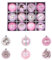 LEMONSTONE Weihnachtskugeln, 12 Stück 6 cm Plastik Christbaumkugeln Set, Weihnachtsbaumkugeln mit Aufhänger, Weihnachtskugeln für Weihnachtsdeko Weihnachtsbaumschmuck Innen Aussen, Rosa