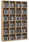 HOMCOM 480 CD/ 312 DVD Storage Unit, Media Storage Shelf, Wooden Display Unit with Adjustable Shelves, 89 x 130.5 cm, Nature Wood Finish