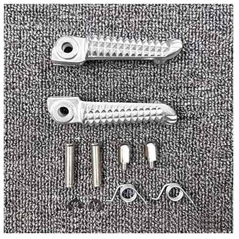 gangxiao Support Repose Pieds Repose-Pieds Avant De Moto Repose-Pieds pour Y&AMAHA YZF R1 R6 R6S pour Y&AMAHA YZF R1 1998-2014 R6 1999-2017 R6S 2003-2008(Argent)