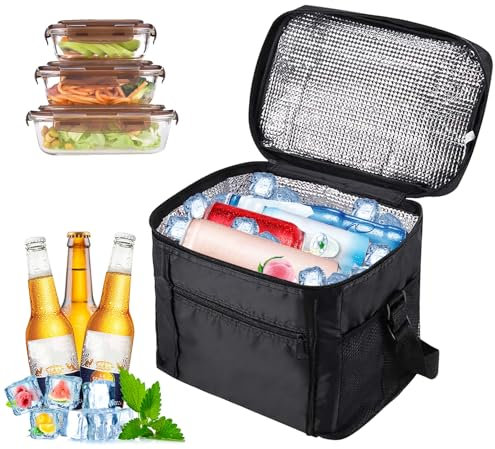 JIEBAO faltbar Kühltasche, 10 l, für Einkäufe, Picknick, Grillen, Camping, Reisen, Isoliertasche, verstellbar
