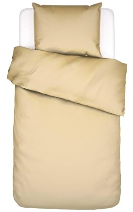 ESSENZA Bettwäsche Minte Yellow Straw, 135x200 cm + 1x 80x80 cm - 100% Baumwollsatin 300TC - Uni