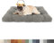 Lsjoaw Orthopädisches Hundebett 90x60x15cm Cordstoff Dog Bed Kleine Hundesofa Plüsch Hundekissen Grosse Hunde Hundecouch rutschfest Unterseite Mittelgroße Hundekörbchen Grau