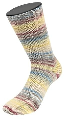 LANA GROSSA Meilenweit 100 Zucchero | Sockenklassiker, bedruckt und waschmaschinenfest | Handstrickgarn aus 75% Schurwolle & 25% Polyamid | 100g Wolle, Stricken & Häkeln | 420m Garn FB 6504