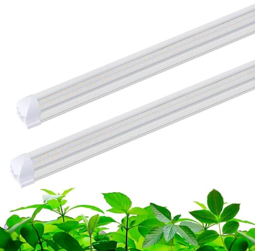 Derwrtup Grow Lights for Indoor Plants,2Ft T8 LED Full Spectrum Grow Light | Bulbs Energy Saving for Vegetable Seedlings Flowers Garden Greenhouse Office Winter Gardeners
