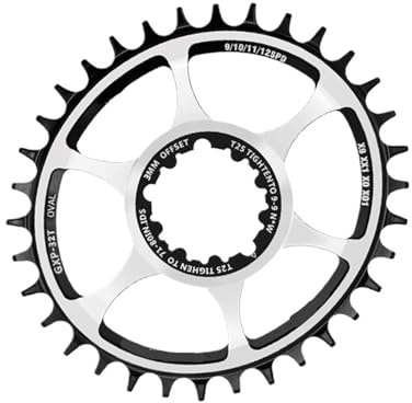 Genérico Compatible con Eagle X01 GX X1 1400 X0 X9 S1400 MTB Plato Ovalado 3mm Offset 32T 34T 36T Piñón De Bicicleta(34T)