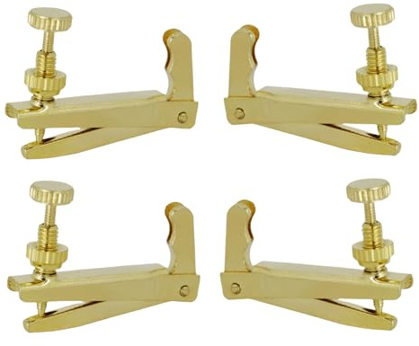 4 Stücke Violine Feinstimmer Teller Ersatz Metall Saitenversteller Geigenversteller Violine Teile & Zubehör Metallspinner
