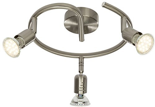 BRILLIANT Lampe Loona LED Spotspirale 3flg eisen | 3x LED-PAR51, GU10, 3W LED-Reflektorlampen inklusive, (250lm, 3000K) | Köpfe schwenkbar