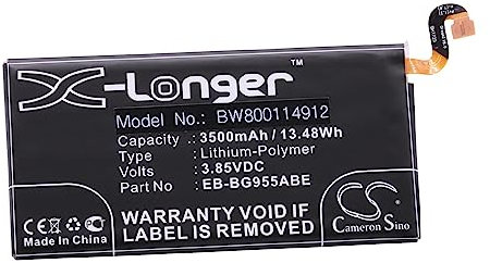 vhbw Batterie Compatible avec Samsung Galaxy S8 Plus, SM-G955D, SM-G9550, S8 Plus TD-LTE téléphone Portable (3500mAh, 3,85V, Li-polymère)