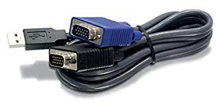 TRENDnet 15ft USB/VGA KVM Cable TK-CU15, 4.5 m, Black, TK-CU15