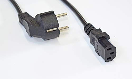 wantecWire Kaltgerätekabel Schuku, Länge 1,0 m, Schwarz