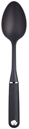 MasterClass Cooking Spoon with Soft Grip Handle, Non Stick Safe Nylon, 34.5 cm