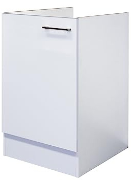 Smart Möbel Spülenunterschrank ohne Spüle/Arbeitsplatte 50 cm Weiß - Nawa