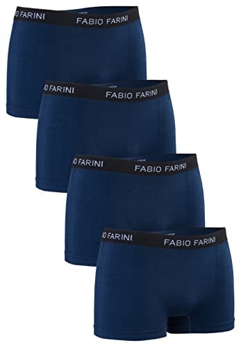 Fabio Farini 4er-Pack Seamless Boxershorts Unterhosen Männer aus Microfaser, Nahtlose Retroshorts für Herren im Multi-Set - Set 26 S