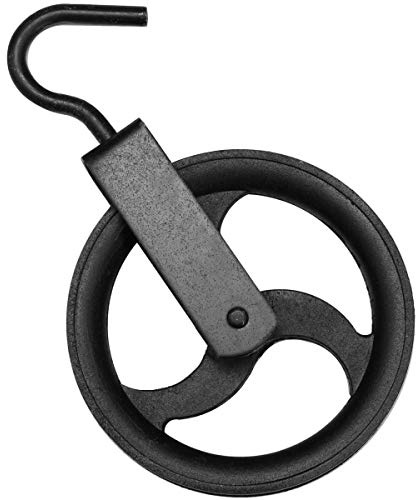 Umlenkrolle Flaschenzug Bauaufzug Heberolle Seilrolle Baurolle Vogelrolle Haken (250mm / 300Kg)