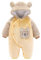 Haokaini Baby-Strampler mit Kapuze und Bärenwärmer aus Baumwolle und Fleece (Gelb,6-9 Monate)