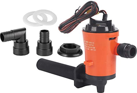 Pompe de cale de bateau, DC 12V 800GPH aérateur de réservoir d'appât vivant cartouche submersible pompe d'aération de bateau accessoire de bateau SFBPI