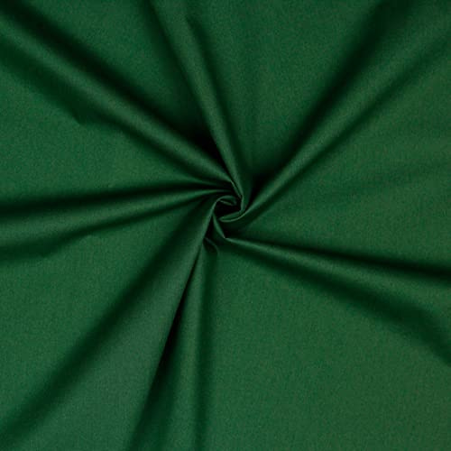 VmG-Store Baumwollstoff Uni 100% Baumwolle Oeko-Tex Meterware ab 50cm über 70 Farben zur Auswahl (042 Dunkelgrün, 50 x 148cm)