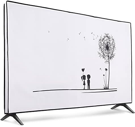 kwmobile Funda para Monitor 55 TV - Cubierta Protectora para Interior - niños y Diente león