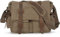 VARLIVOO Vintage Bolsos de Hombro para Hombre Bolsa de Mensajero 14 Pulgadas Laptop Bolsas Conmutar Viaje Maletín Colegio Trabajo Lona Marrón A