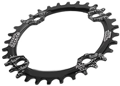 Cykelkedjering Smal Bred 104 BCD 32T Rund för Mountainbike, Svart