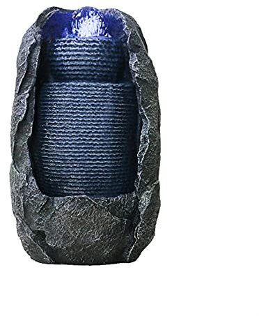 Fuentes de interior/fuente de agua interior Fuente de la cascada de la resina de la resina de la resina de la resina de la resina - Sound de agua tranquila y relajante - Decoración del hogar para dorm