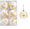 6er Set edle Weihnachtskugeln Ø 6cm Weihnachtsbaum Kugeln Christbaumkugeln Weihnachts-Deko Christbaum-Schmuck (Weiß)