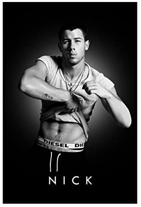 MOIT Sänger Nick Jonas 1 Leinwand-Poster, Schlafzimmer, Dekoration, Sport, Landschaft, Büro, Raumdekoration, Geschenk, ohne Rahmen, 40 x 60 cm