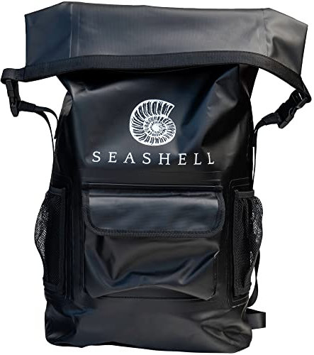 SEASHELL Wasserdichter Dry Bag Rucksack – robuste 25 l Rolltasche mit gepolstertem Rückenteil – langlebig, leicht und wasserabweisend Ausrüstung für Schwimmen, Surfen, Strand, Camping und