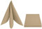 Leinen Optik Servietten 4er-Set Eckig 50 x 50 cm Beige Sand Abwaschbar Wasserabweisend Fleckschutz Pflegeleicht mit Saumrand