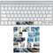 Dianzan Teilweise Tastaturaufkleber Ersatz Nicht Transparente Aufkleber Buchstaben Für Standardtastatur -Laptop -Tastatur