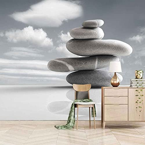 3D Idee Aus Grauem Stein Wandtapete, Wohnzimmer, Schlafzimmer, Wandbild, Wandbild, Abnehmbarer Aufkleber, Heimdekoration – Für Restaurant, Hotels, Moderne Wohnzimmer, He 200 (Breite) x 150 (Höhe) cm