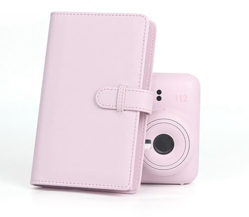 Mini Album Photo 108 Pochettes pour Film Photo 3 Pouces Porte-Cartes Photo Accessoires pour Appareil Photo instantané pour Fuji Film Mini 12 11, pour Billets de Cinéma (Rose)