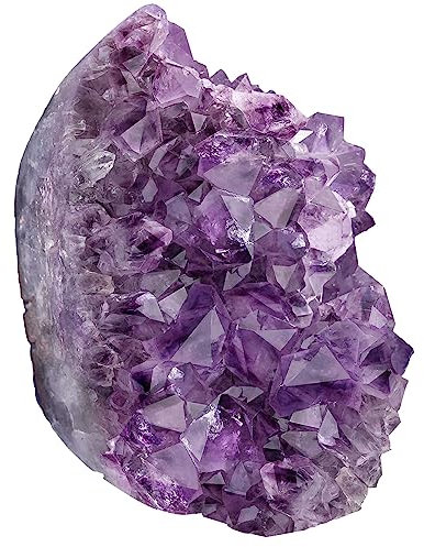 Nupuyai Amethyst Druse Groß Kristall Rohstein Dekoration, Natürlicher Amethyst Drusensegment Stein Cluster Quarz Crystal Dekorative Steine(400g-500g)