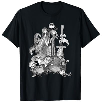 The Nightmare Before Christmas Jack Sally Monster Draw T-Shirt