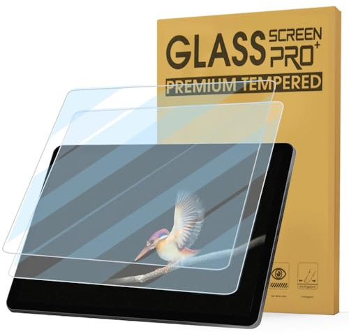 Junfire 2 Pack Anti Blue Light Screen Protector for Surface Go 4 / Go 3 / Go 2 10.5 inch, Surface Go 10 inch, Tempered Glass Film with 9H Hardness/Bubble Free/Scratch Resist/HD Clear