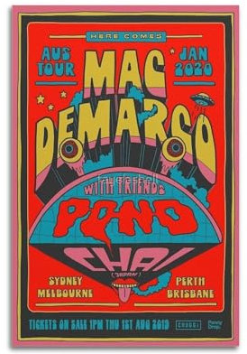 Mac Demarco Musikalbum Cover Leinwand Poster Raumdekor Poster für Schlafzimmer Wohnzimmer Wände 20 x 30 cm ungerahmt