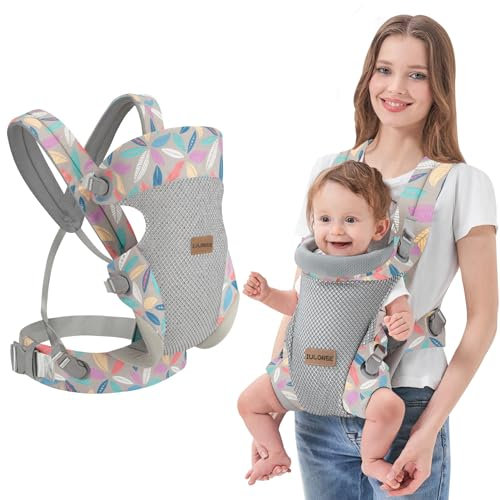 IULONEE Porte-bébés Harnais pour Nouveau-né à Tout-petit avec Soutien Lombaire Sac Porte-bébé Ergonomique Sac à dos Avant et Arrière Baby Carrier pour Bébés de 3-36 Mois Bleu