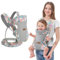 IULONEE Upgrade Babytrage Neugeboren Baby Carrier mit Lendenwirbelstütze Ergonomische Säuglingsträger Wrap Convertible Front und Back Rucksack Kleinkind Tragen für Babys 3-36 Monate Blau