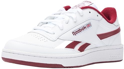 Reebok Unisex Club C Revenge Sneaker, White/White/Classic Burgundy, 44 EU