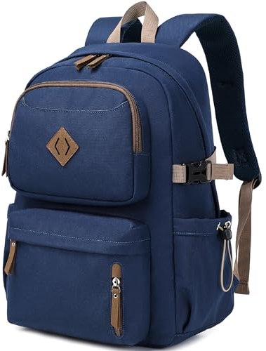 AO ALI VICTORY laptop backpack travel backpacks for men and women large school bag college bookbag daypack for girls boys, Blue, 12.8 x 5.9 x 17.7