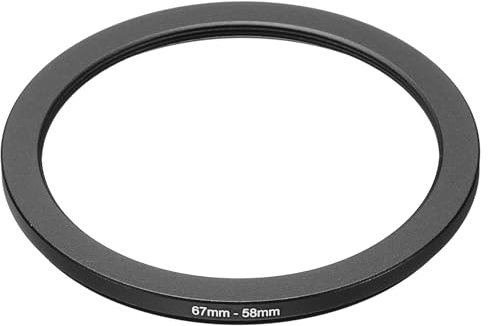 PATIKIL 67mm-58mm Metal Step Down Ring, Camera Lens Filter Adapter Ring Aluminum Filter Adapter Ring for Camera Lenses Hood, Black