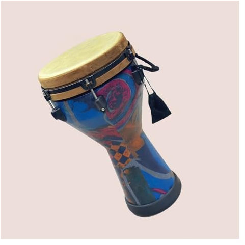 Djembe Trommel 12-Zoll-afrikanische Trommel, Umweltfreundliches Holz-Mikrofaser-Kopfmutter, Verstellbares Afrikanisches Tamburin (Color : D)