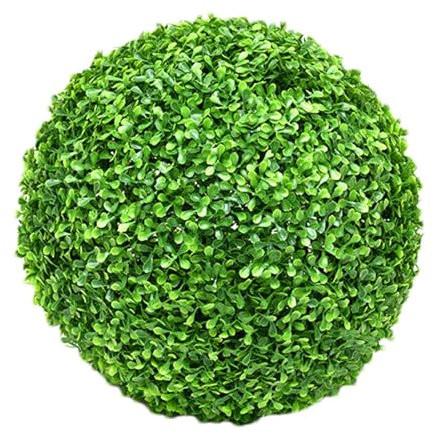 Künstliche Formschnittkugeln, UV-beständig, lichtecht, Buchsbaumkugeln, runde künstliche Buchsbaum-Formschnittpflanzen, grüne Buchsbaum-Formschnittkugel, für drinnen und draußen, hängende dekorative