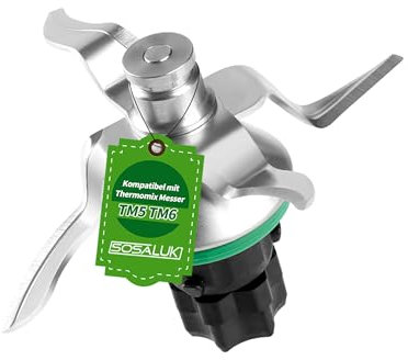 Groupe Couteaux Lame Compatible avec Vorwerk Thermomix TM5 TM6 Couteau Mélangeur en Acier Inoxydable Accessoire de Remplacement Robot Cuisine